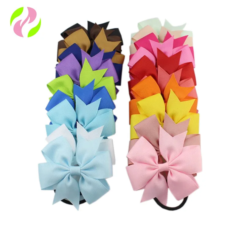 Европейские и американские Детские однотонные аксессуары для волос, цветные маленькие шесть ушей, Хвост Ласточки, бант, кольцо для волос, головной убор, заколка-бабочка
