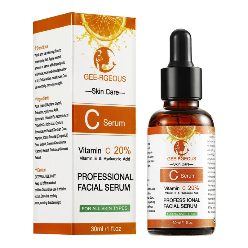 Vitamin C Serum Укрепляющая кожу сыворотка с гиалуроновой кислотой экстракт улитки эссенция Витамин С ретинол Сыворотка увлажняющая лифтинг эссенция - Вес нетто: Vitamin C Serum