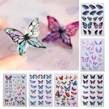 

6Pcs Butterfly Wing Resin Fillings Cicada Vivid Wing Pendant Resin Mold Fillers 23GE