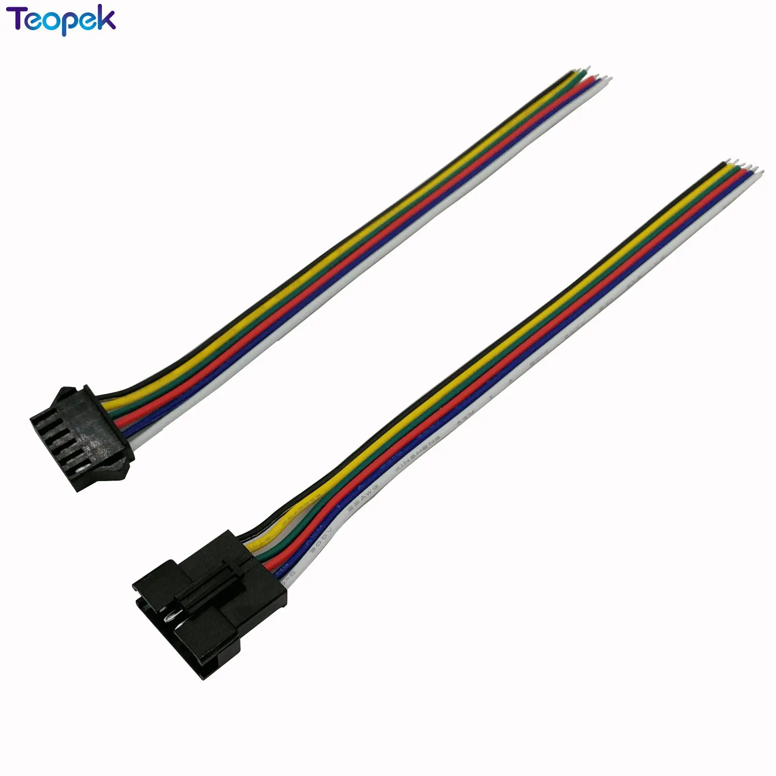 10 пар 6 Pin SM разъем штекер и гнездо JST Соединительный кабель провод для RGB CCT