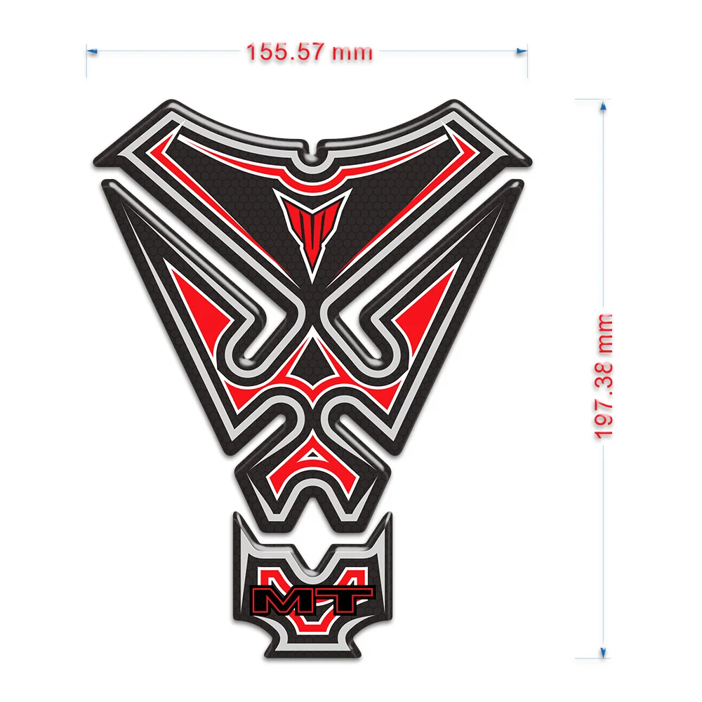 Для Yamaha Tracer MT10 MT-10 MT-03 MT-07 MT09 MT07 MT03 FZ09 MT25 топливного бака Pad Стикеры s протектор Стикеры 3D MT 03 07 09 10