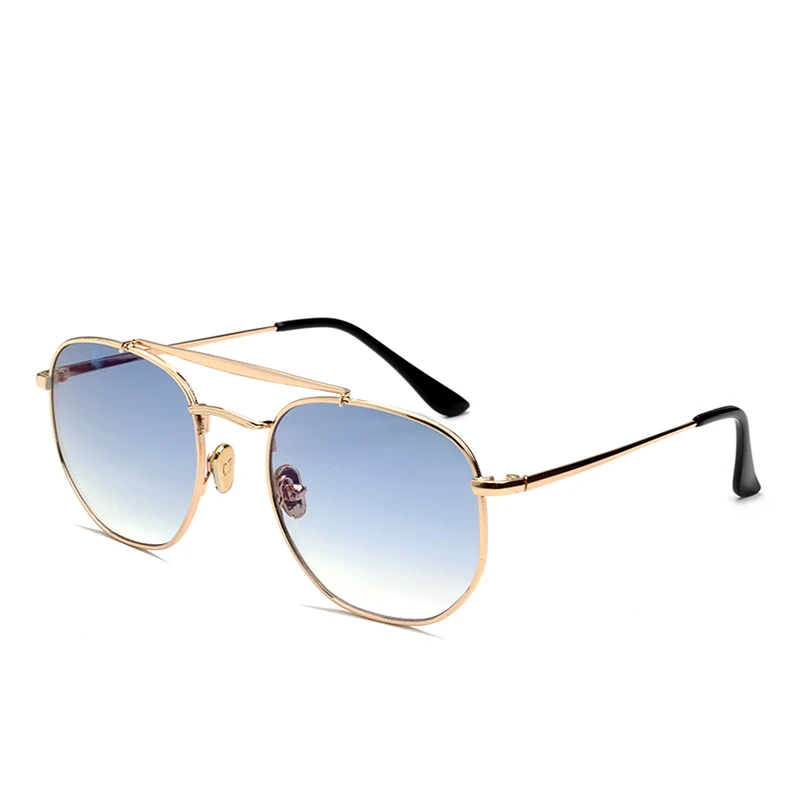 Модный фирменный дизайн градиентные винтажные классические солнцезащитные очки унисекс 3648 MARSHAL солнцезащитные очки Polygon металлический стиль Oculos De Sol