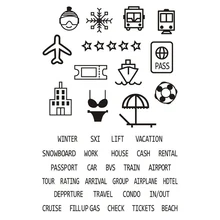 

vacation stamps clear silicone stamp winter/summer vacation Planner journal stamps