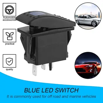 

Car Boat Truck Light Toggle Switch 3pin Waterproof 12V 20A Bar Carling Style Blue Rocker SPST ON-OFF Switch