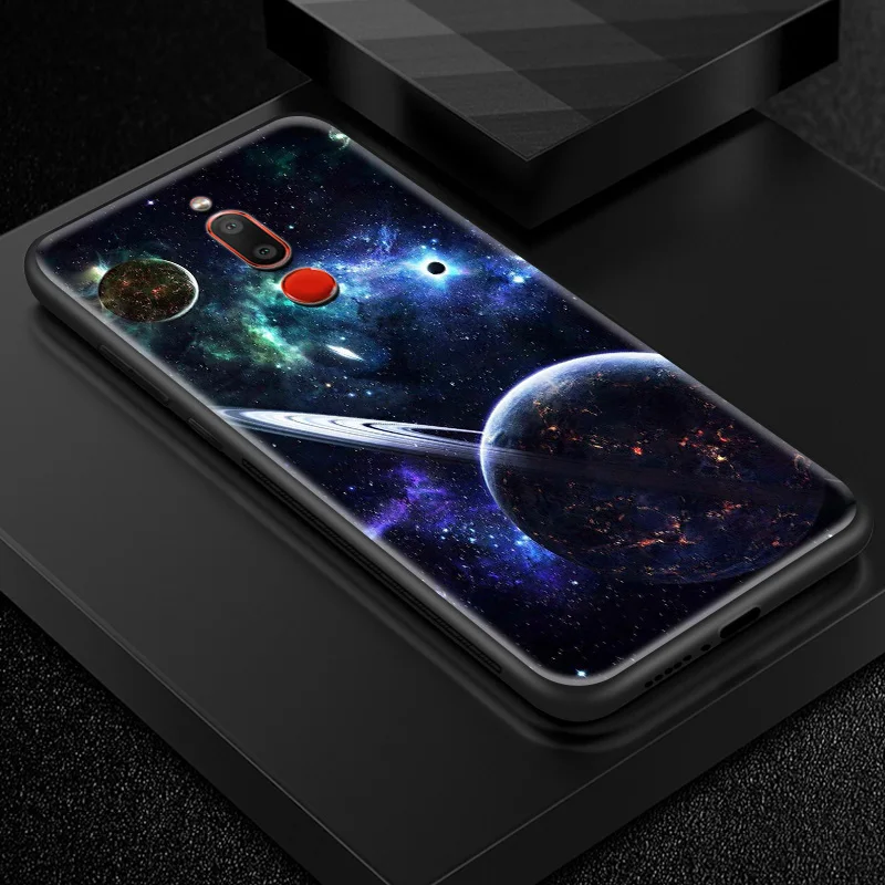 Чехол из закаленного стекла для Meizu 16s 16th Plus 16X M6T M882Q M892Q M5 M6 M8 M9 Note Frame бампер TPU Patten Sky защитная задняя крышка