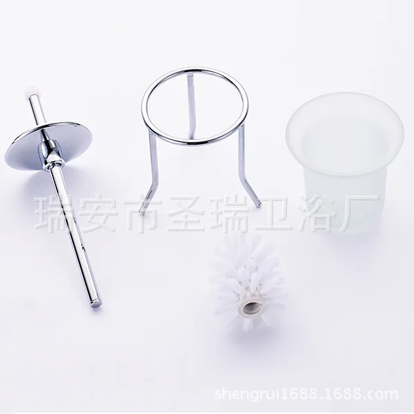 Shengruijia Sanitary Ware Hardware Accessories Stainless Steel Toilet Brush Toilet Cleaning Brush Hole Punched Direct Selling Cr