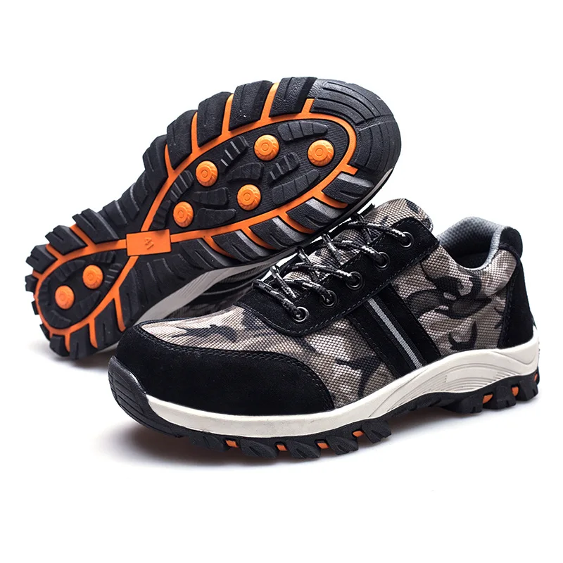 ZEEKSON Spring Men's Shoes Korean Fashion Trend Safety Shoes New Men's Running Casual Shoes Board Shoes Non-slip Sports Shoes