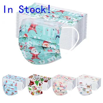 

50pc Adult Mask Cover Mascarillas Printing Scarf Mascarilla Mascarar Health Care Disposable Face Mask 3ply Ear Loop Face Mask