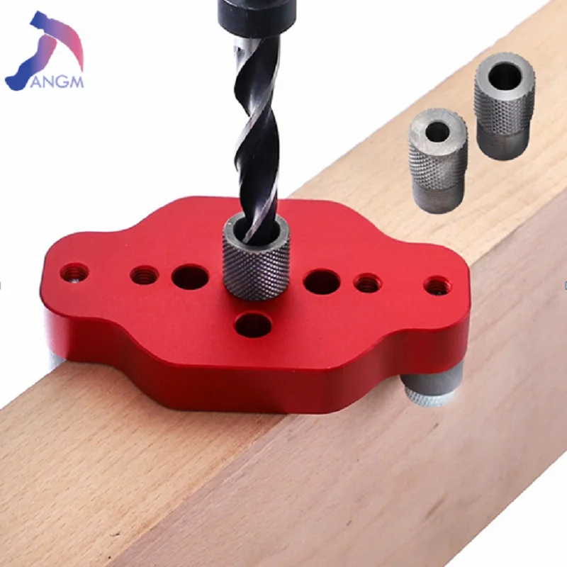 

6/8/10mm Vertical Drill Guide Fixture Aluminum Alloy Straight Corner Round V Drill Punch Locator Woodworking Tool