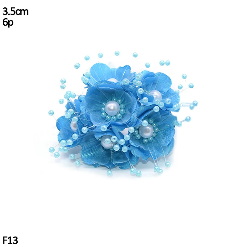 Смешанный стиль синий искусственный цветок тычинки вишня ягоды букет свадебное Рождественское украшение DIY ВЕНОК ремесло подарочные принадлежности - Цвет: F13