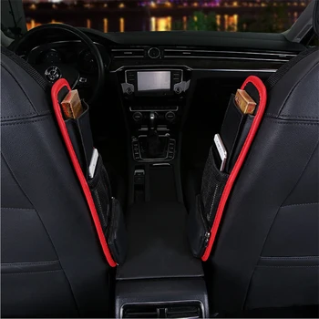 

PU Leather Car Seat Side Storage Bag Mobile Phone Bag Coin Purse Auto Multi-kinetic Energy Storage Bags