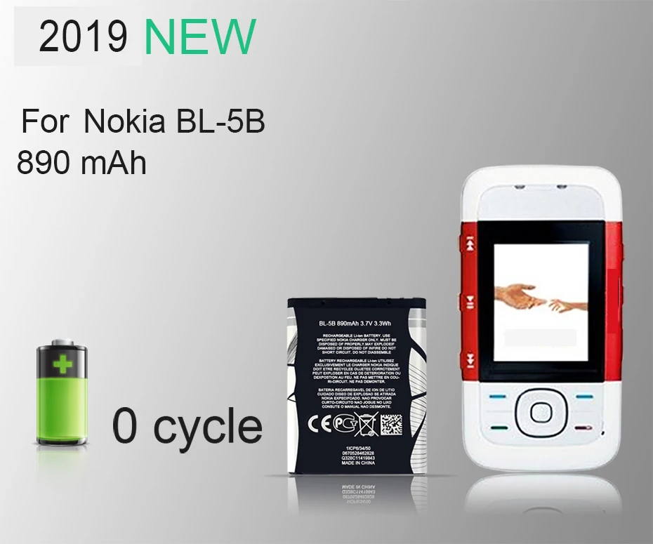 PINZHENG BL-5B телефон Батарея для Nokia BL 5B BL-5B BL5B 5300 5320 6120C 7360 3220 Замена BL 5B Батарея