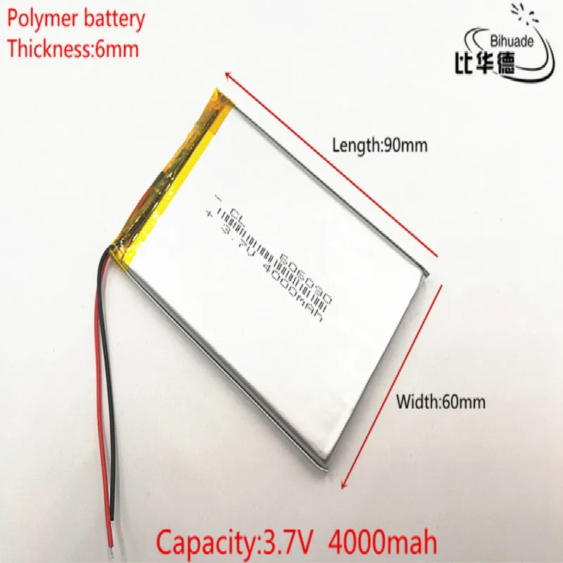 3,7 V 4000mAh 606090 полимерный литий-ионный/литий-ионный аккумулятор для планшетных ПК