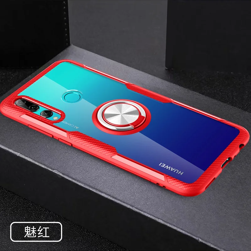 Red Кристальный акриловый кольцевой кронштейн чехол для Honor 10i 20i 10 i 20 Lite Pro V20 автомобильный Магнитный чехол-держатель для Honor 10i чехол Honor Play - Цвет: Red