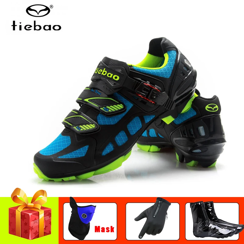 Package 1 for 1502 B TIEBAO обувь для горного велосипеда сетчатая дышащая обувь для велоспорта Чехлы для велосипедных перчаток superstar самоблокирующиеся спортивные кроссовки SPD - Цвет: Package 1 for 1502 B