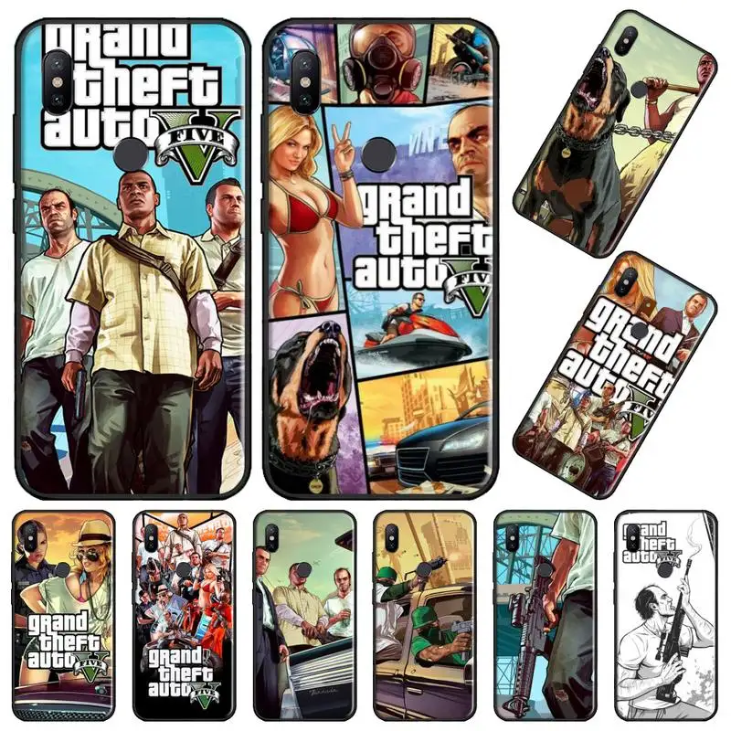 

rockstar gta 5 Grand Theft Soft Phone Case Cover For xiaomi Redmi 5 5A plus 7A 8 note 2 3 4 5 5A 6 7 GO K20 A2