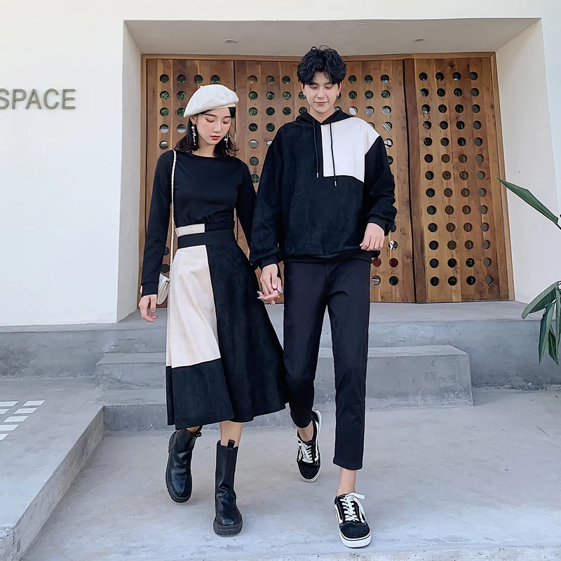 小さな群衆デザイン秋の新ペアパーカーカップル衣類のカップルの服 Aliexpress Women S Clothing