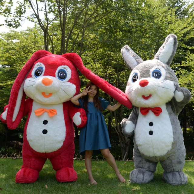 Costume de mascotte de lapin de Pâques pour adultes, robe d'Halloween et de  Noël, accessoires de performance complets - AliExpress
