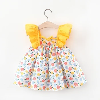 

Girl Dress 2020 New Baby Dresses Floral Print Party Birthday Princess Dress Infant Newborn Dress Summer Baby Girl Clothes
