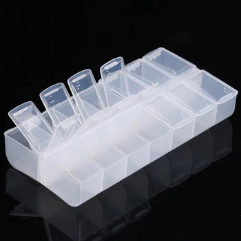 

10 Grids Portable Clear Pill Medicine Box Holder Tablet Container Dispenser Multi-functional Durable Convenient Case Splitter
