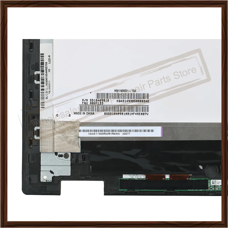 Подлинный 11," ЖК-дисплей для lenovo Thinkpad Yoga 11e(00HM247) Chromebook дигитайзер для ЖК-дисплея с рамкой