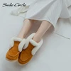 Ankle boots cow-suede-leather boots natural-fur Warm winter boots Slip-on snow boots for women ► Photo 3/6