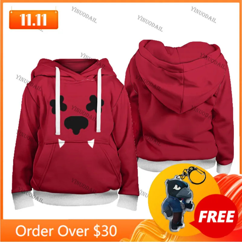 

Shoot Game 3D Print Hoodies Men Clothing Harajuku Sweatshirt Children Cute Crow Shoot Kids Star Leon Child Tops Boys Girls