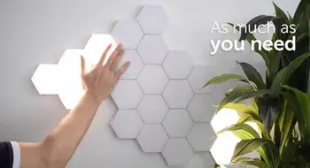 

Drop Ship New Style geometry Creative Smart touch screen quantum lamp White Color Change Wall Night Light Home Decor Lava