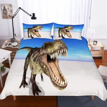 

BEST.WENSD King size comforter set Dinosaur duvet cover set comforter bedding sets single kids Adult bed comforter for winter
