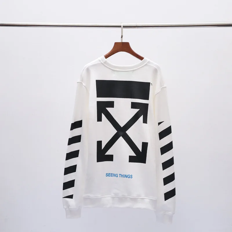 

Autumn And Winter New Style owwhite Men Teenager Europe And America Popular Brand Crew Neck Pullover Base Long Sleeve Couples Ho