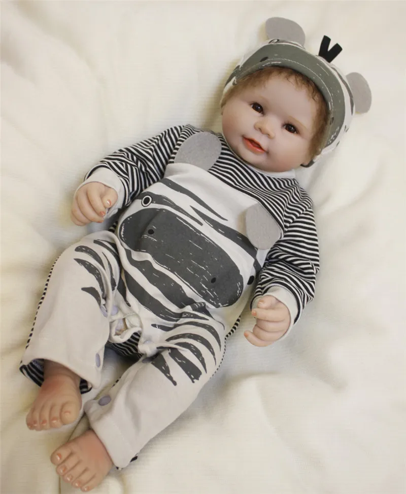20 дюймов, кукла для новорожденного мальчика, полностью силиконовая, Inteiro Bebe Reborn Menino, кукла, может быть купана, Boneca Reborn Menino Brinquedos