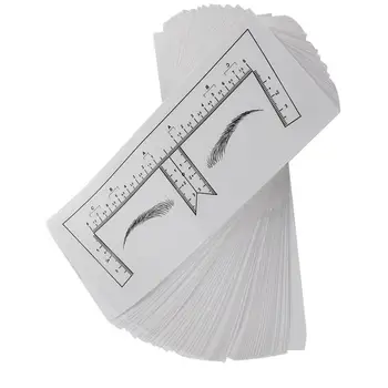 

1 Sheet Eyebrow Ruler Transparent Plastic Reusable Guide Measure Tool Microblading Eyebrow Ruler for Makeup