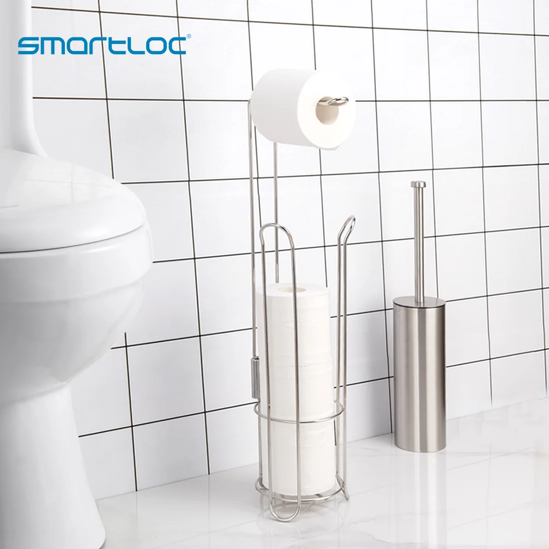 Smartloc железная большая подставка держатель для туалетной бумаги рулонная стойка для туалетной бумаги контейнер для хранения ванной комнаты Аксессуары для ванной кухонный Органайзер