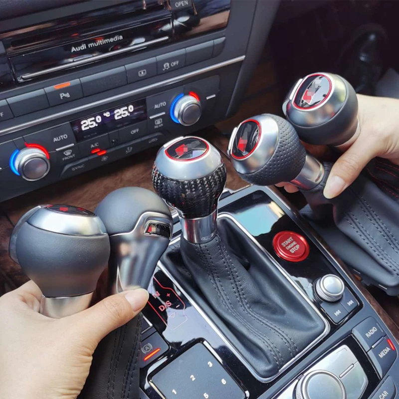 Audi A3 A1 3 6 7 Q3 Rsq3 S 3 4 5 6 7 Sq 3 5に適したオリジナルの車のギアシフトノブ カーボンファイバーハンドル ギア ギアシフト ノブ Aliexpress
