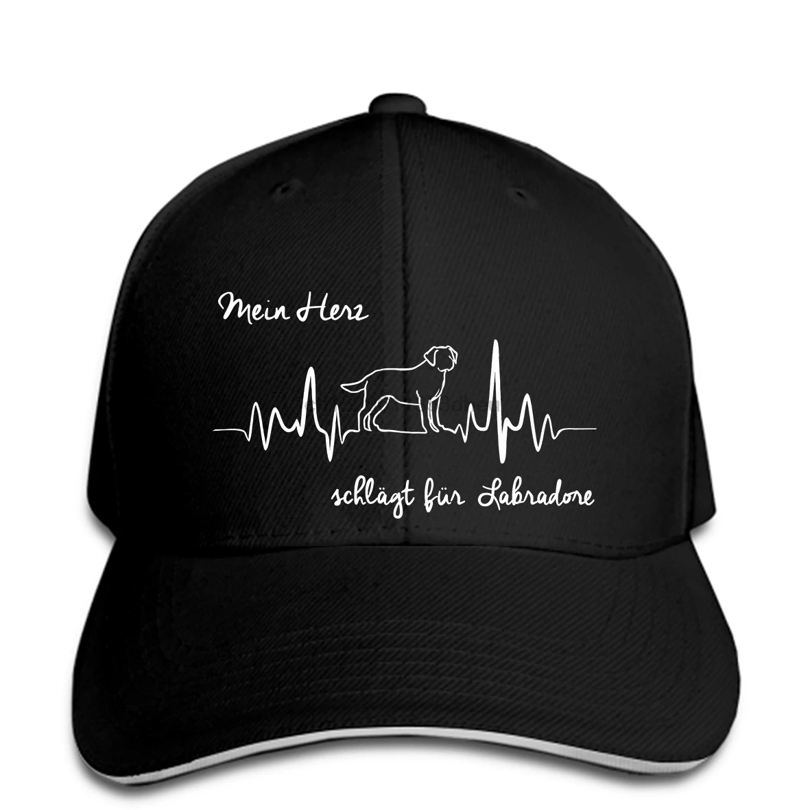 Бейсбольная кепка, бейсбольная кепка THEART, бейсбольная кепка Hund HEARTBEAT LABRADORE Labrador mein Herz Siviwonder, остроконечная Кепка