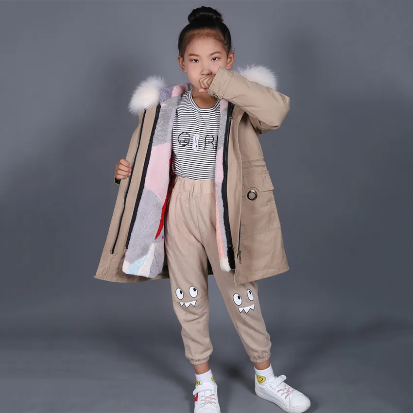 Fashion New Factory Direct Wholesale All Kinds Of Children Winter Warm Coat Rex Rabbit Lining Accessories Fur Collar