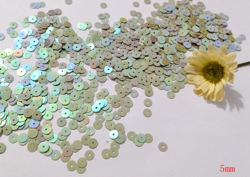5mm gold black Sequin Paillettes Flat Round PVC loose Sequins For Crafts Sewing Decoration DIY Accessory Lentejuelas Para Coser - Цвет: blue 3000pcs 12g