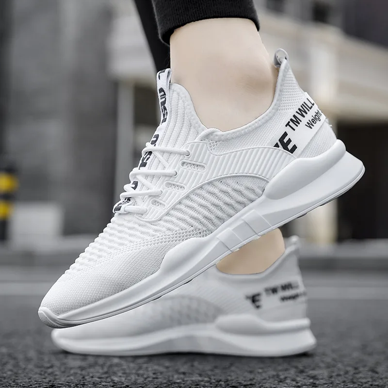 

MEN'S SHOES New Style Trend Versatile Fly Woven Casual Shoes Summer Breathable Men Sports Cloth Shoes Trendy Shoes Anti-slip Run