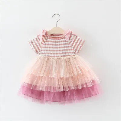 Z11-Pink Летнее платье для девочек; Новинка года; детская одежда; Детские платья для девочек; платье без рукавов; детское платье принцессы средней длины - Цвет: Z11-Pink