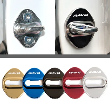 

Door Lock Decoration Protection Cover flags emblem case for Toyota RAV4 2008-2018 2013 2017 accessories car styling