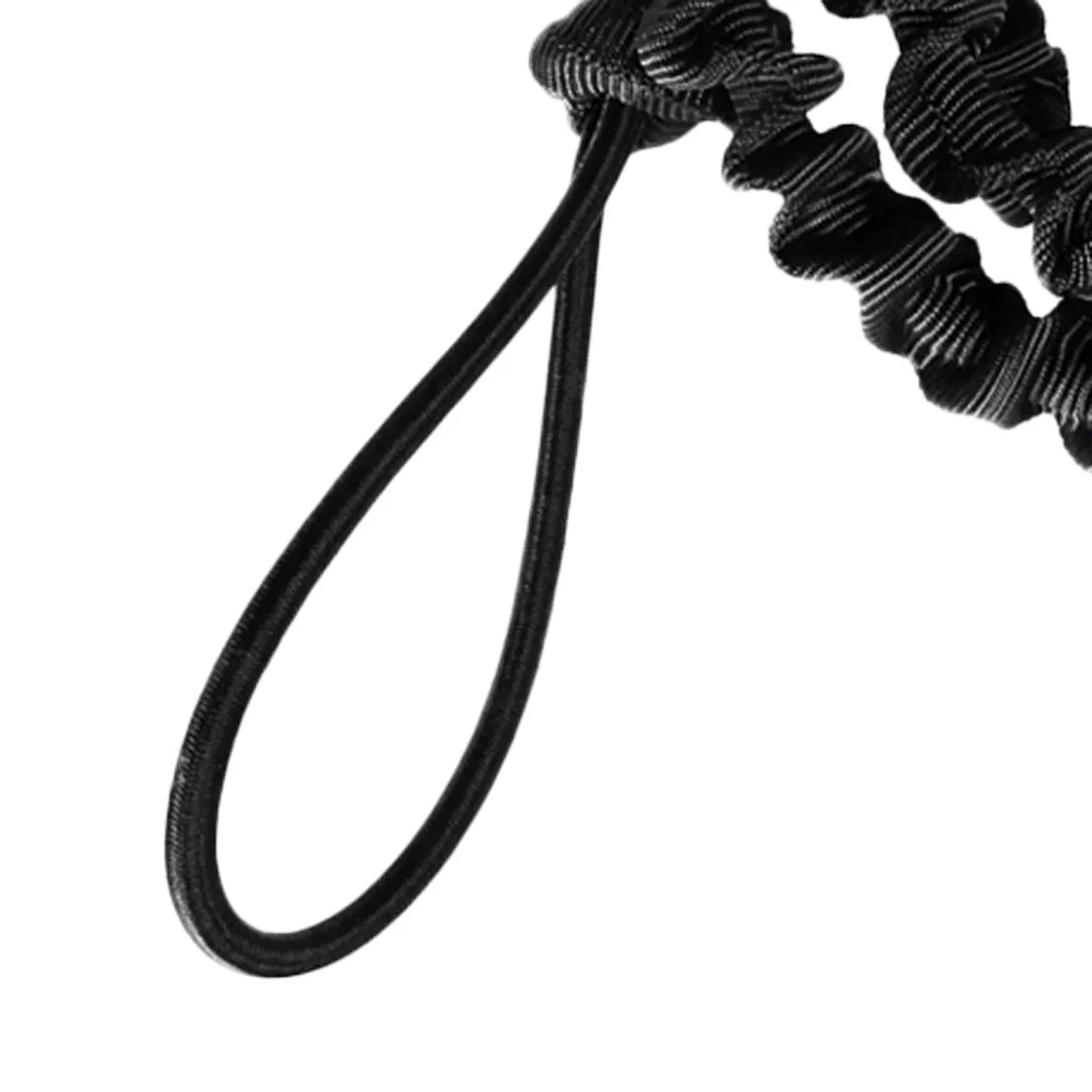 Heavy Duty 2m Kayak Paddle Leash Securing Rod Coil Rope Cord Black