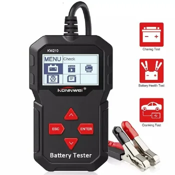 

KONNWEI KW210 Automatic Smart 12V Car Battery Tester Auto Battery Analyzer 100 to 2000CCA Cranking Car Battery Tester