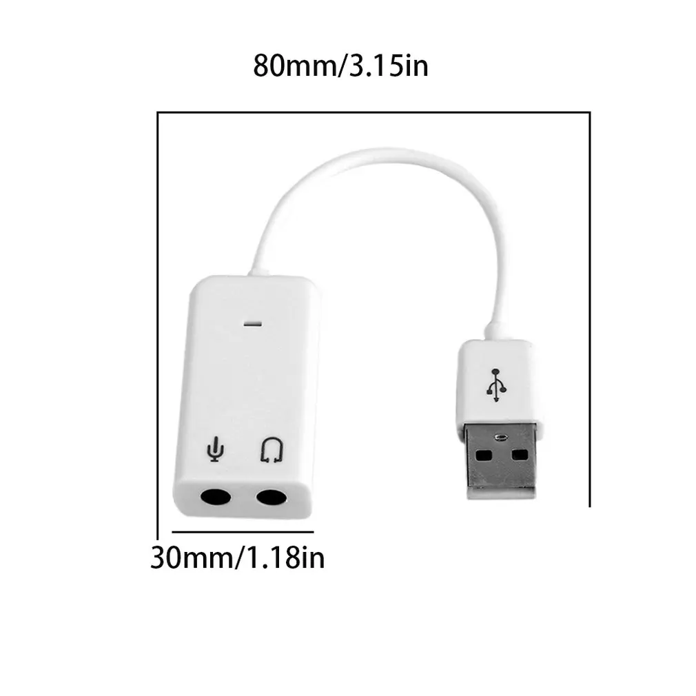 USB 2,0 внешняя звуковая карта Виртуальная 7,1 канал 3D мини аудио адаптер для микрофона наушников Soundbox