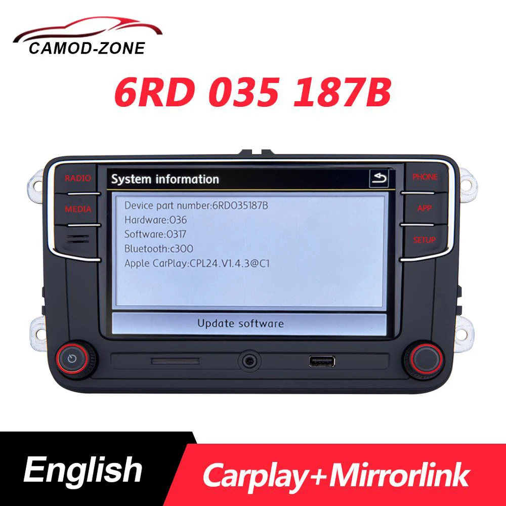 RCD330 Plus RCD330G Carplay Mirrorlink MIB Car Radio Classia DS 6RD 035 187B For VW Golf 5 6 Jetta CC MK6 MK5 Passat Tiguan