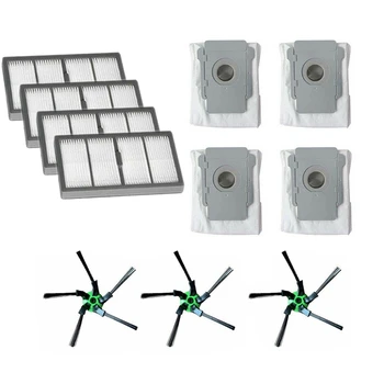 

3 Side Brush + 4 Filter Suitable + 4 Dust Bag for IROBOT ROOMBA S9 S9+ ing Robot Vacuum Cleaner Accessories