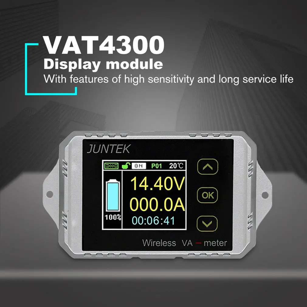 VAT4300 400V 300A LCD Digital Wireless DC Voltage Current VA Meter Car Battery Monitor Coulometer Coulomb Counter Wattmeter