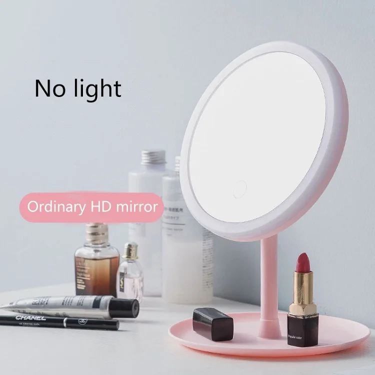 Ordinary Mirror Вращение на 360 градусов 10х увеличительное зеркало для макияжа мое гибкое зеркало складное туалетное зеркало с светодиодный светильник инструменты для макияжа Прямая поставка - Цвет: Ordinary Mirror