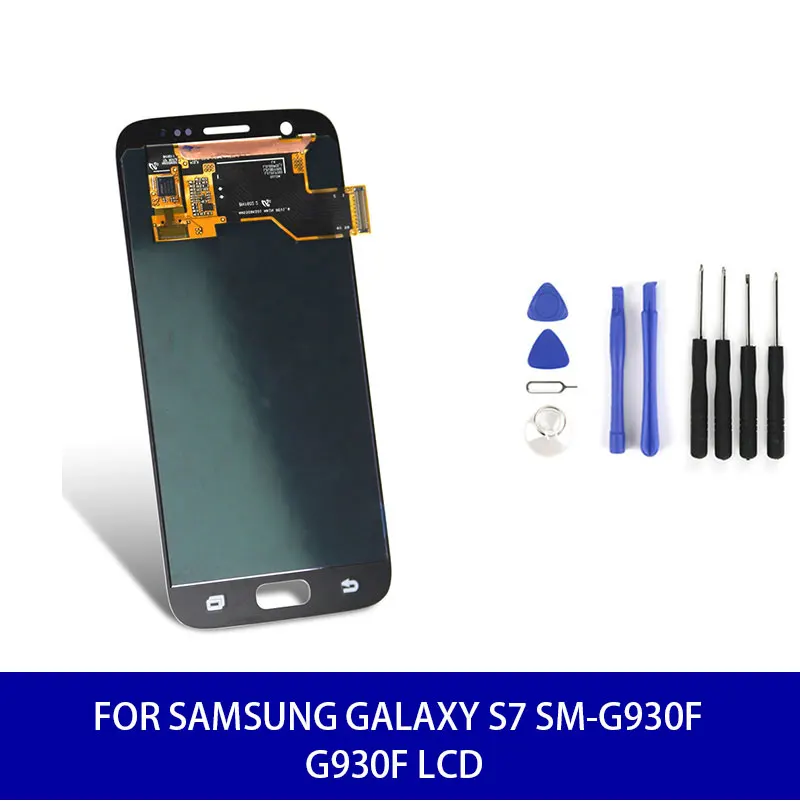 ЖК-дисплей для samsung Galaxy S7 SM-G930F G930F ЖК-экран кодирующий преобразователь сенсорного экрана в сборе+ инструменты ЖК-экран