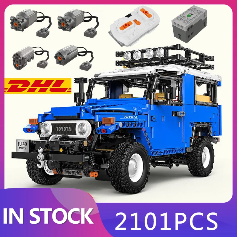 TOYOTA вездеход городская серия MOC-4889 FJ Land Cruiser внедорожник автомобиль RC модель