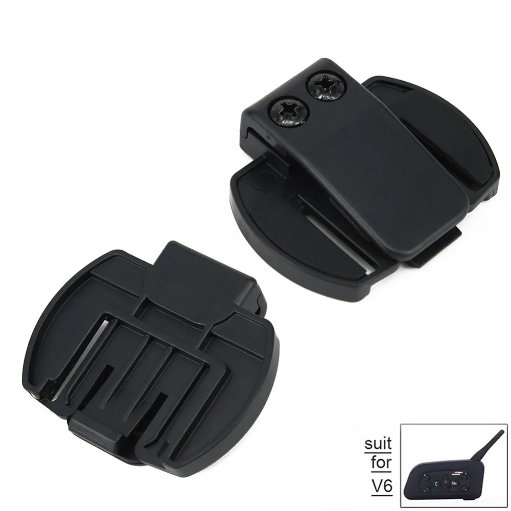 1 ABS мотоциклетный шлем interphone headsetsWired гарнитура микрофон/динамик+ зажим Крепление для V4 V6 мотоциклетный Bluetooth шлем